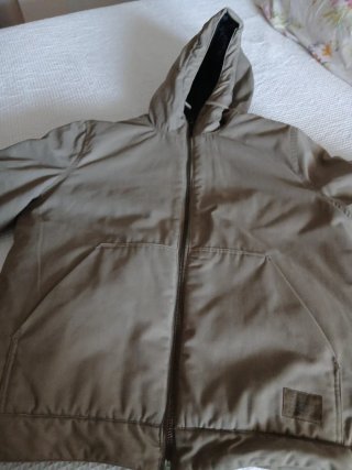 Cazadora hombre beige/marrón con capucha