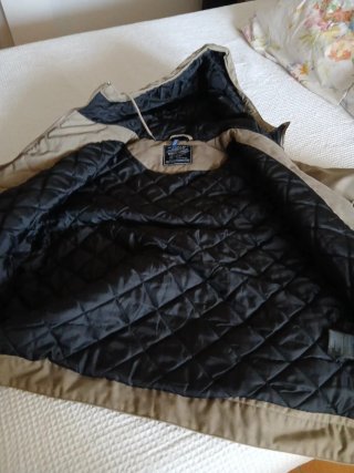 Cazadora hombre beige/marrón con capucha