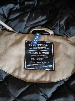 Cazadora hombre beige/marrón con capucha