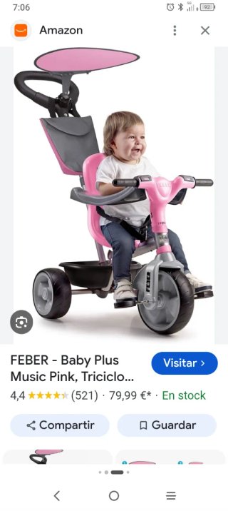 Triciclo rosa musical