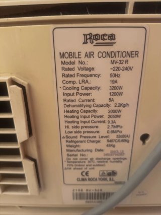Aire Acondicionado Portátil Roca Blanco