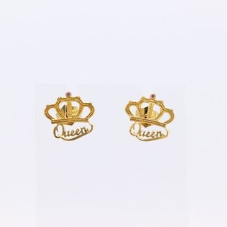 PENDIENTES CORONA QUEEN MEDIANO CIRCONITA.