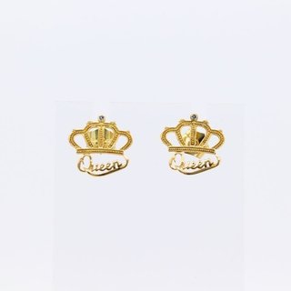 PENDIENTES CORONA QUEEN MEDIANO CIRCONITA.