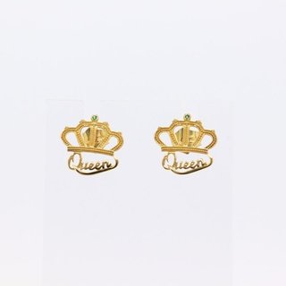 PENDIENTES CORONA QUEEN MEDIANO CIRCONITA.