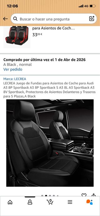 Fundas Asientos Coche Audi A3 (Nuevas)