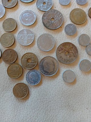 Lote de monedas antiguas, pesetas