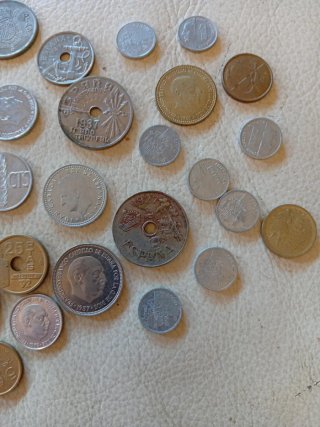 Lote de monedas antiguas, pesetas