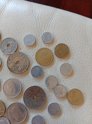 Lote de monedas antiguas, pesetas