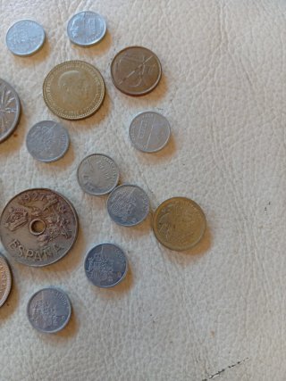 Lote de monedas antiguas, pesetas
