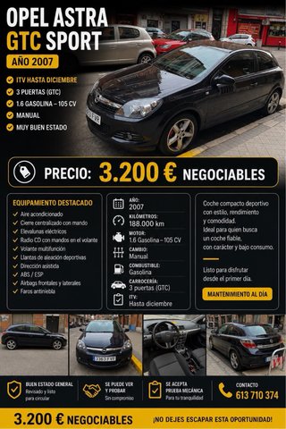 Opel Opel astra gtc sport 2007