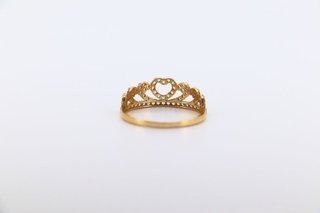 ANILLO PEQUEÑO CORONA CIRCONITAS AZULES.