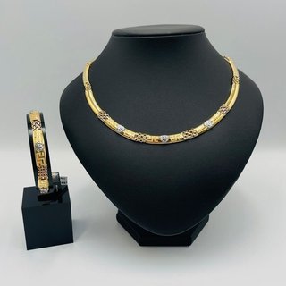 GARGANTILLA BISMARK MEDUSA BICOLOR. Oro 18k.