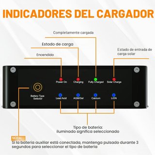 Cargador de batería 12 V 40A remolques/caravana