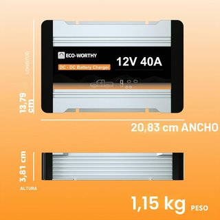 Cargador de batería 12 V 40A remolques/caravana