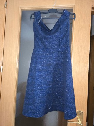 Vestido fiesta azul brillante NUEVO SIN ESTRENAR