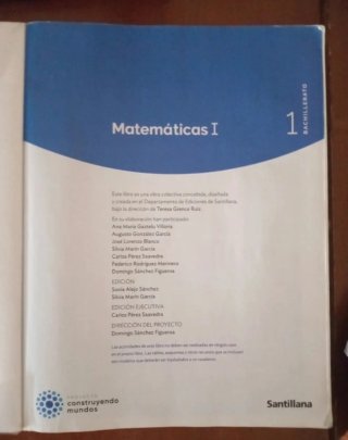 Matemáticas I 1 Bachillerato