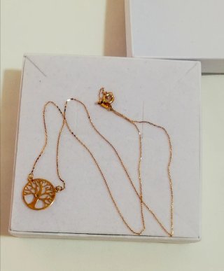 Collar oro 18k árbol de la vida