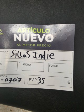 Sillas Negras Piel Sintética