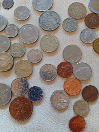 Lote de monedas antiguas de colección
