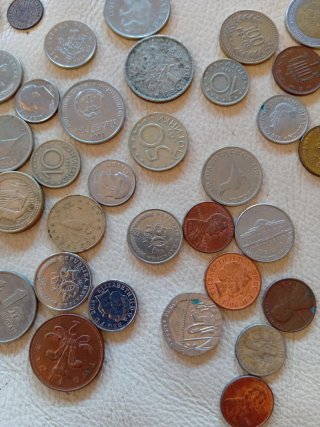 Lote de monedas antiguas de colección