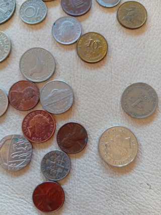 Lote de monedas antiguas de colección