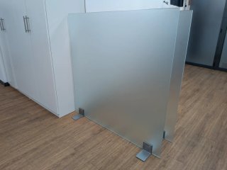 Biombo separador cristal templado
