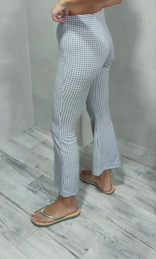 Pantalones acampanados cuadros