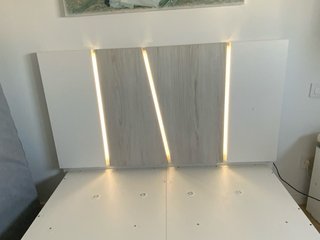Cama 135x190 con cajones, cabecero y colchón IKEA