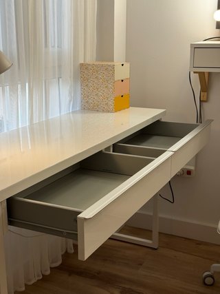 Escritorio IKEA BESTÅ BURS Blanco Brillo 120x40
