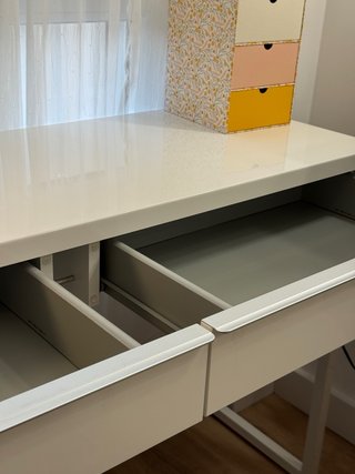 Escritorio IKEA BESTÅ BURS Blanco Brillo 120x40