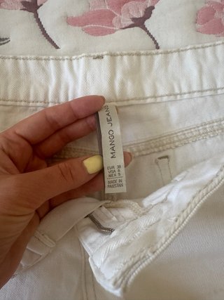 Mango Jeans Vaqueros Blancos/crema