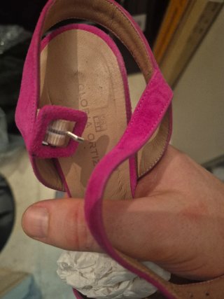 Zapatos de tacón rosa gloria ortiz