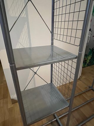 Biombo perchero ropa metal madera