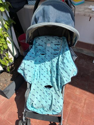 Cochecito Maclaren + funda azul fun*das