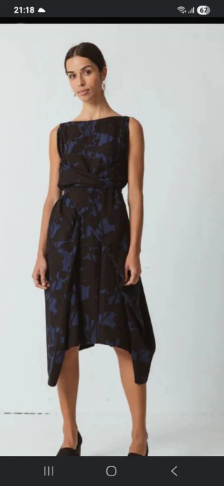 Vestido SKFK negro y azul