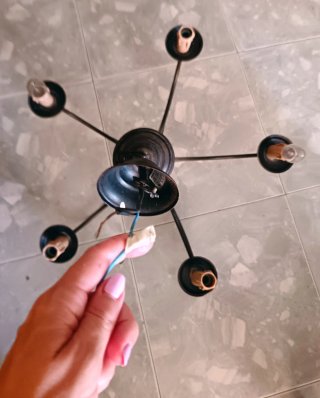 Lámpara de araña de bronce