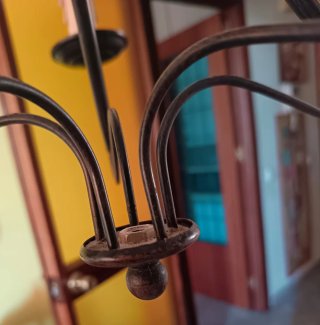 Lámpara de araña de bronce