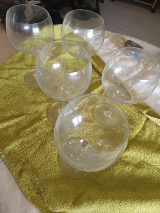 5 Copas Grandes de Cristal
