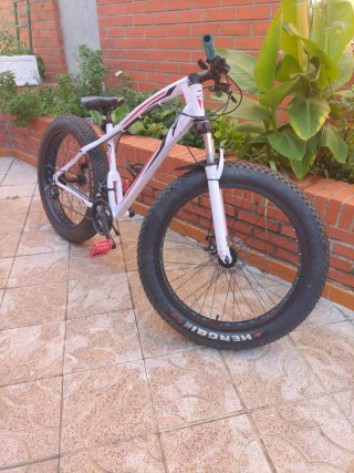 Bicicleta Riscko Fat Bike Blanca