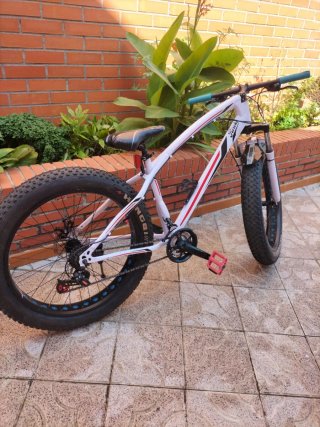 Bicicleta Riscko Fat Bike Blanca