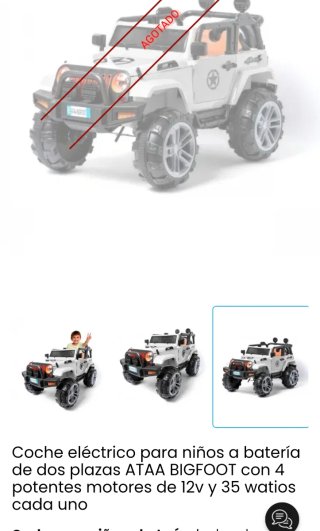 Coche eléctrico infantil 12v ATAA BIGFOOT