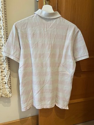 Polo Fred Perry Rayas Rosas/Crema Talla M