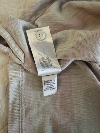 Polo Fred Perry Rayas Rosas/Crema Talla M