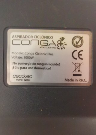 Vendo aspirador Cecotec Conga Ciclonic 1000W