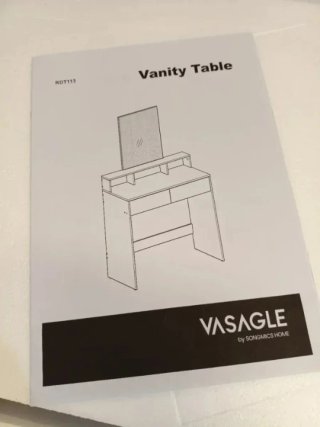 VASAGLE Tocador, Mesa de Maquillaje con Espejo
