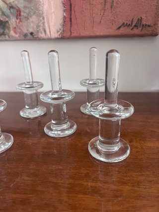 5 Soportes Expositor Anillos Cristal