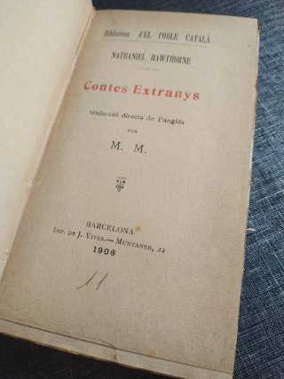 Contes Extranys . .1908 . Català