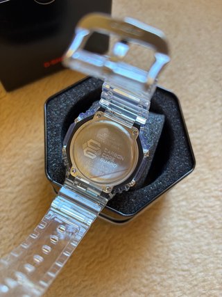 Reloj Deportivo Transparente Plateado Resistente