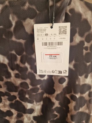 Vestido Mango Talla M Estampado Animal