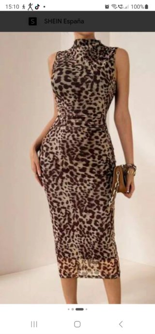 Vestido Mango Talla M Estampado Animal